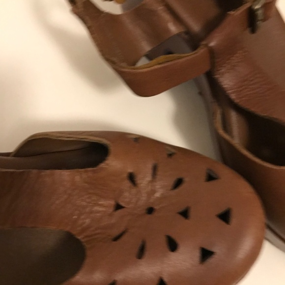 Korks by Kork Ease Brown Leather Platform Sandals size 7 - Picture 3 of 16